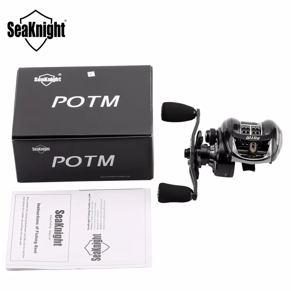 SeaKnight POTM 7.6:1 катушка baitcasting рыболовные катушки 11+1BB 5кг рыбалка катушка C60 углеродного волокна тело&ручка155г ультралайт катушка рыболовная Baitcasting катушка 13г Shallow Spool рыбалка катушка