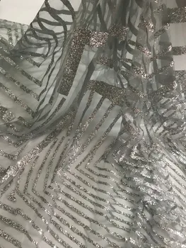 

on sale glued glitter sparkle CiCi-8504 african india net mesh tulle for wedding/evening dress