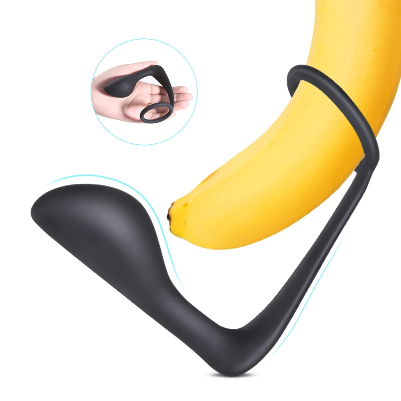 Silicone Anal Plug with Penis Ring Butt Anus Stimulator Male Prostate Massager Sexo Adult Erotic Sex Toys for Men | Красота и