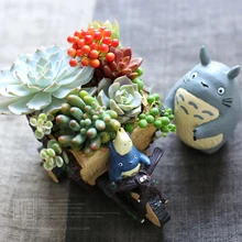 Kawaii Cartoon Cute Adorable Creative Chinchilla Bike Design Flower Pot Succulent Planter Desk Decor