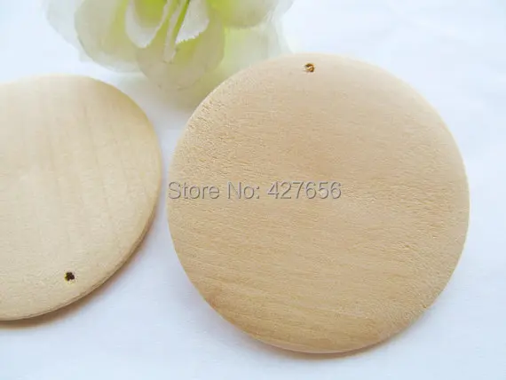 

30pcs 60mm Unfinished Large Heavy Flat Circle Round Discs Natural Wood Pendant Charm,One hole,DIY Accessory Jewellry Making