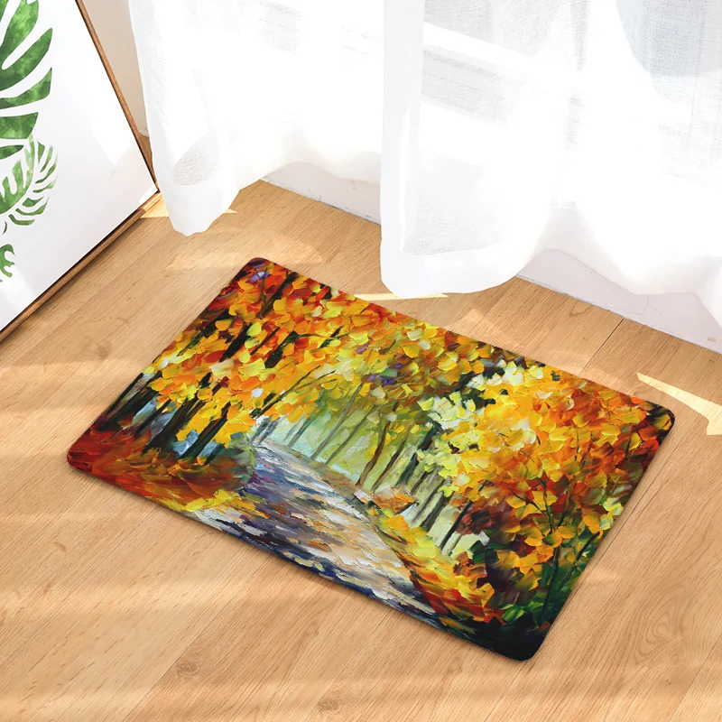 2017 масляная живопись красочные работы печать ковры Нескользящие кухонные