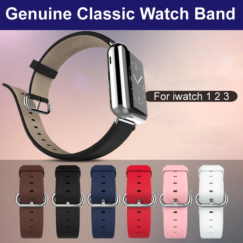 Ремешок из натуральной кожи для Apple Watch 4 38-42 мм сверхтонкий Браслет iWatch Series 1 2 3 |
