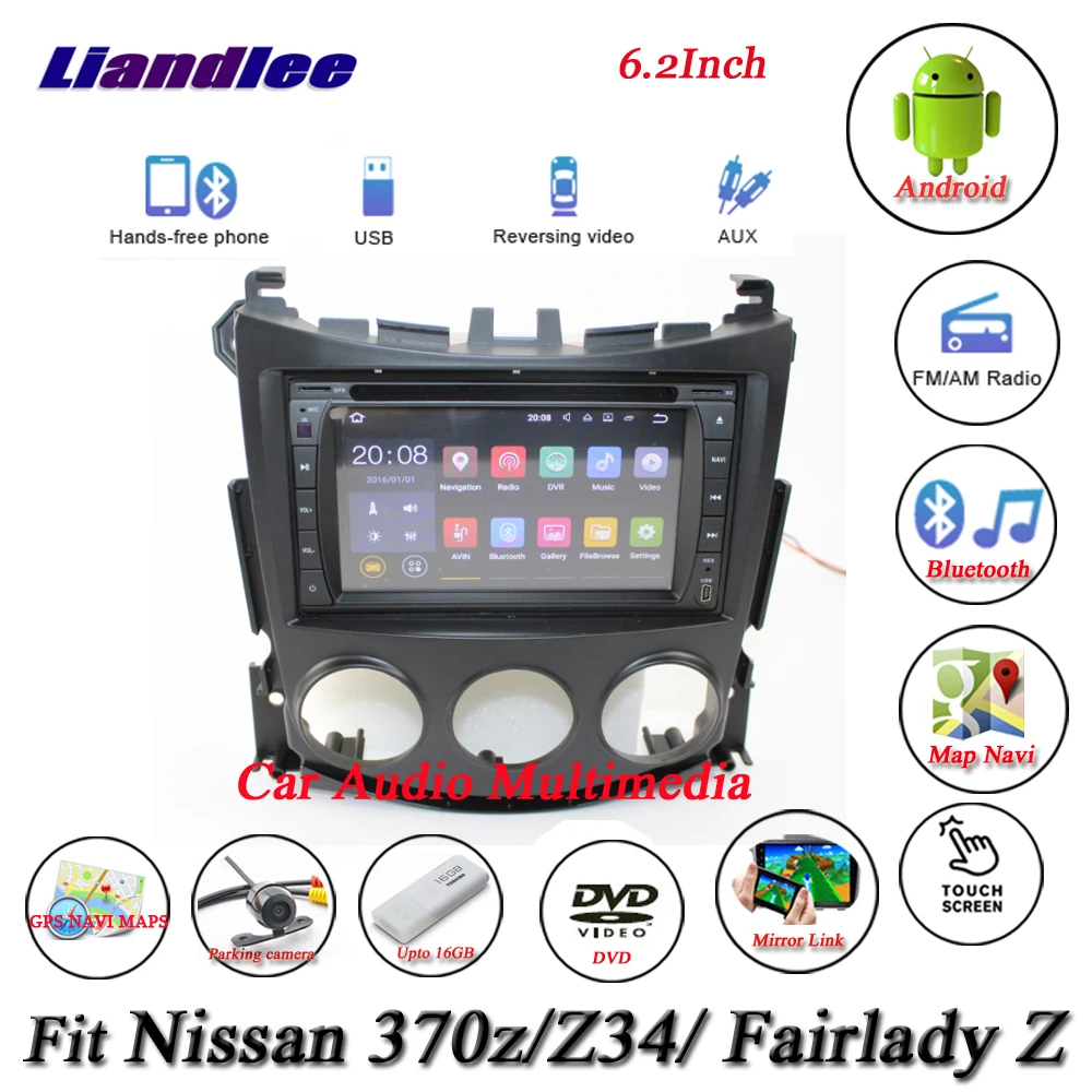 Liandlee Car Android System For Nissan 370z Fairlady  Z Z34 Radio CD DVD Player GPS Navi MAP Navigation HD Screen Multimedia