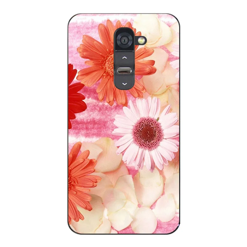 For LG G2 Cases Printing flower cats tiger silicone Phone Bag Case For LG Optimus G2 G 2 D802 D805 D801 Cover Stand Card Holder - Цвет: ZX02