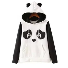 Women’s Autumn And Winter New European And American Hippie Playful Black And White Color Printing Fleece