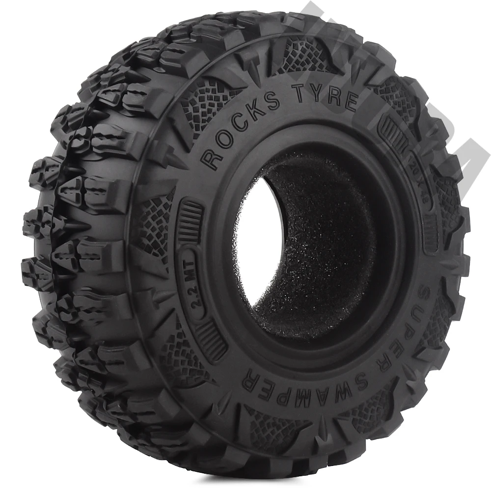 Injora 4 шт. 2," грязи Grappler резиновые шины 2,2 шины для колес 120*48 мм для 1:10 RC Рок Гусеничный Traxxas TRX4 осевой SCX10 90046 90047