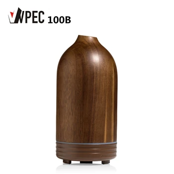 

VVPEC 150ml Electric Aroma Essential Oil Diffuser Ultrasonic Air Humidifier Wood Grain 7 Color Changing LED Light