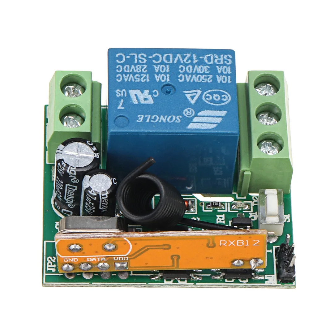 

Durable Remote Receiver Module Board DC 12V 433Mhz 1CH Wireless RF Relay Remote Control Transmitters Switch Mayitr