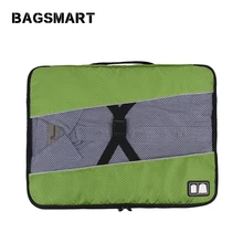 BAGSMART Мужская нейлоновая сумка дорожные сумки для рубашки легкая упаковка Органайзер упаковка для костюма куб чемодан