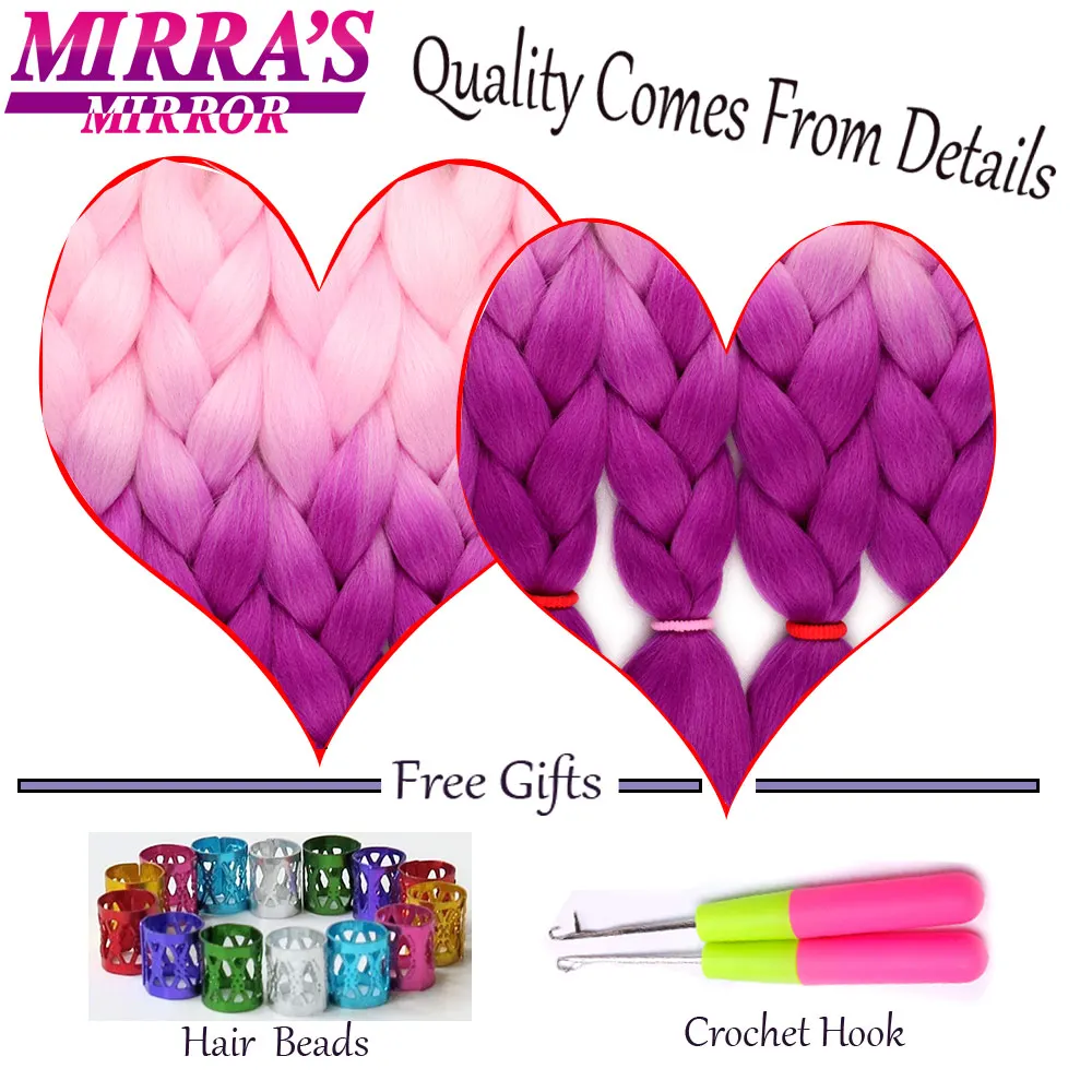 Mirra's зеркальные светлые плетеные волосы длинные, радужной расцветки косички синтетические крючком волосы розовый зеленый синий наращивание волос