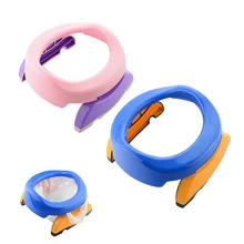 2 шт., детское пластиковое сиденье для унитаза, Детские горшки с кольцом, Детские Тренеры, портативный горшок для унитаза, складной удобный стул