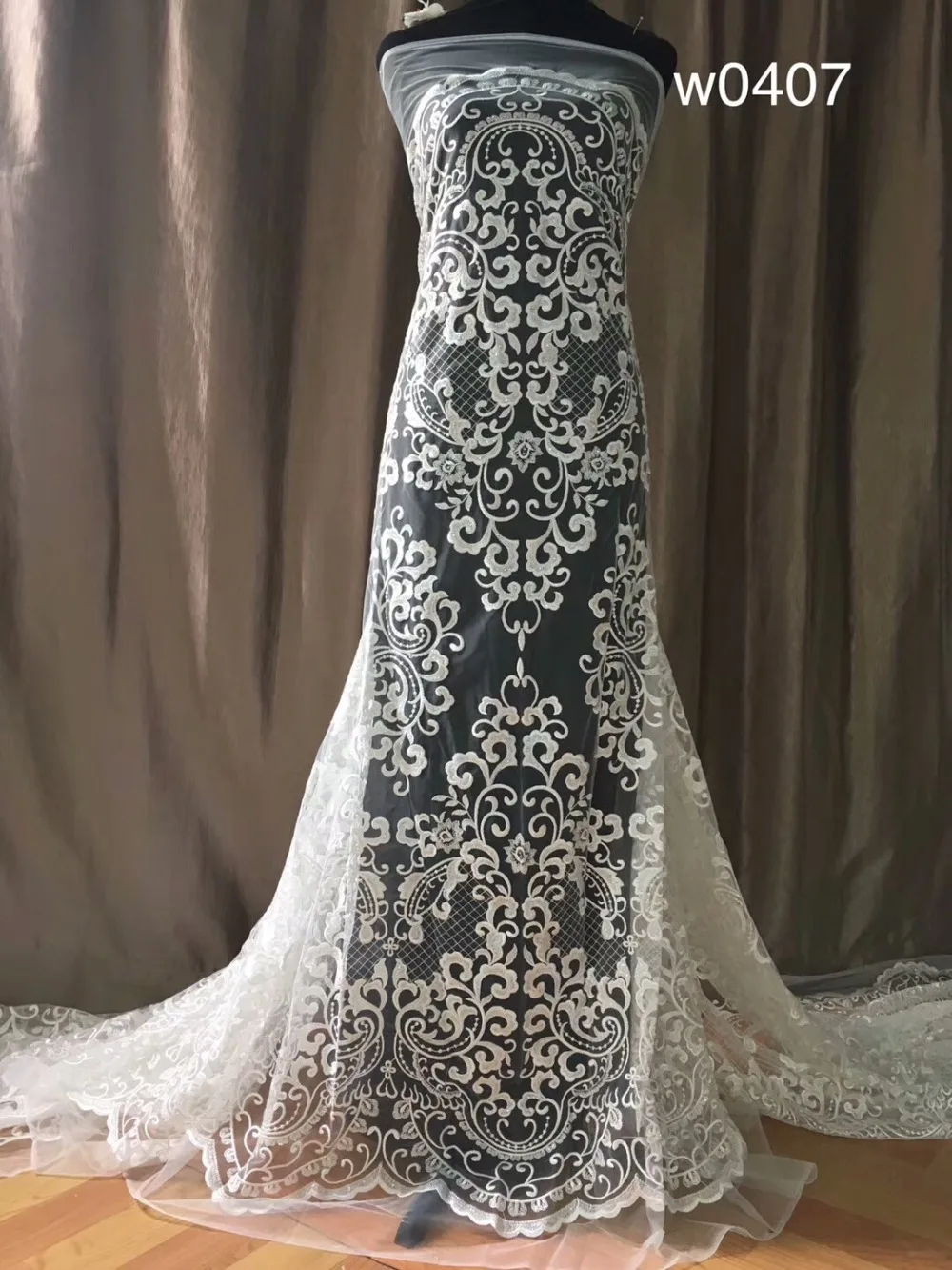 

Free shipping Embroidery mesh tulLe lace fabric flower pattern african lace fabrics wholesale