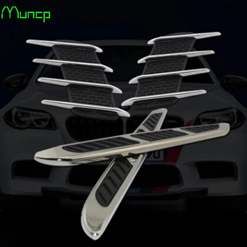 Muncp Car Body Stickers Hood Side Flow Vent Fender Air Net Door Decals