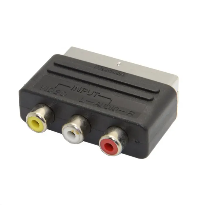 

Audio Video Composite 3 RCA AV to Scart 21pin Adapter for Microsoft Xbox & Europe HDTV
