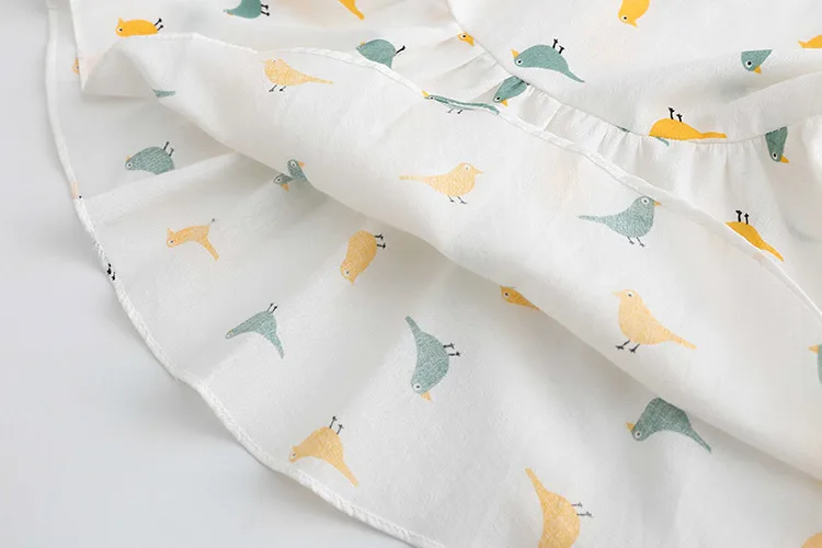 2018 Hot Summer 2 3 4 6 8 9 10Years Thin Sweet Cute Cartoon Animal Print Blouse Baby Kids Girls Short Lantern Sleeve Dress Shirt (17)