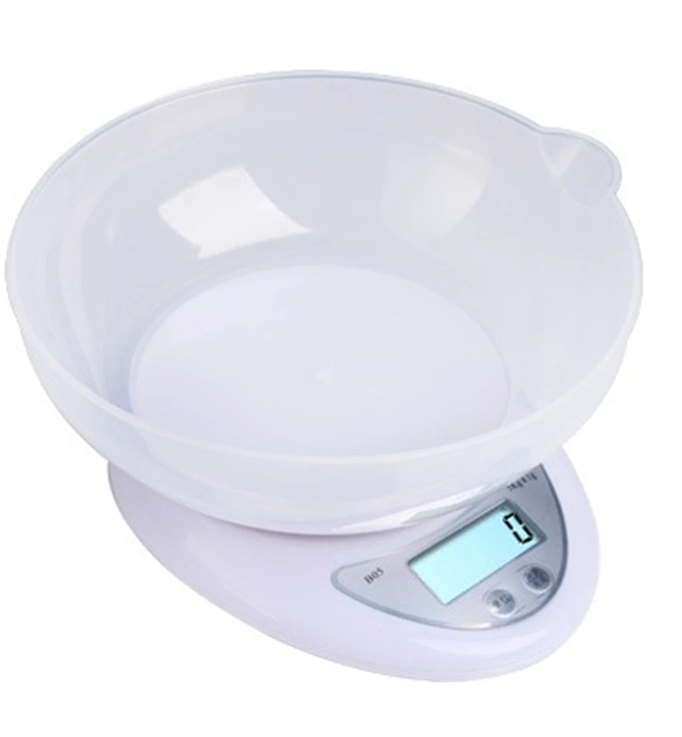 5000g 1g with tray 5000 г/1 г 1000 г/0,1 г пищевая диета почтовые Кухонные весы измерительные весы светодиодный Электронные весы с подносом - Цвет: 5000g 1g with tray