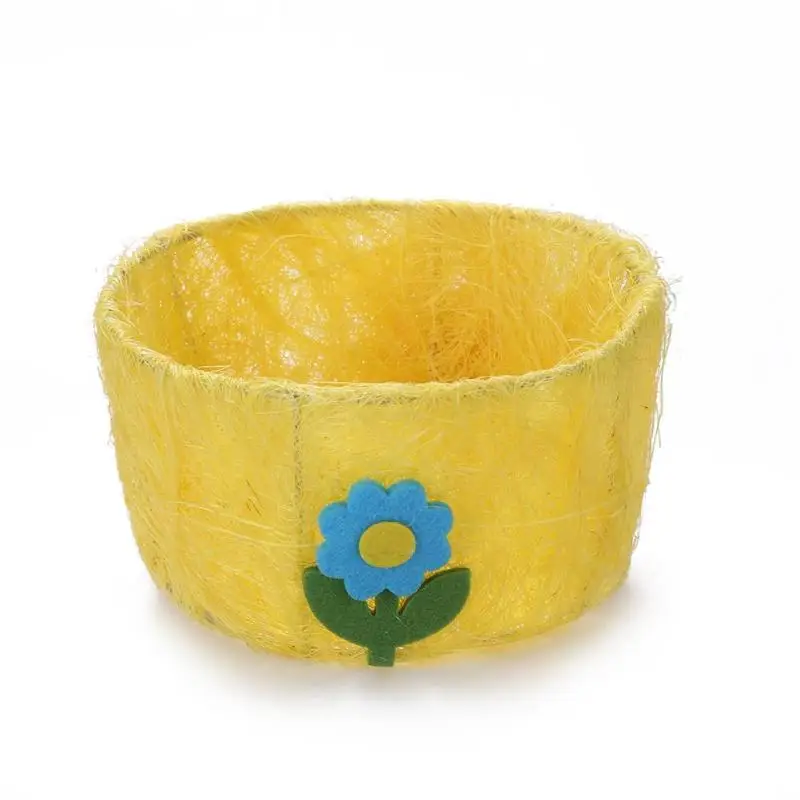 A-Yellow DIY хранение рукодельных принадлежностей счастливые пасхальные яйца корзина для детского сада вечерние свадебные сувениры тарелка для яиц украшение ручной работы - Цвет: A-Yellow