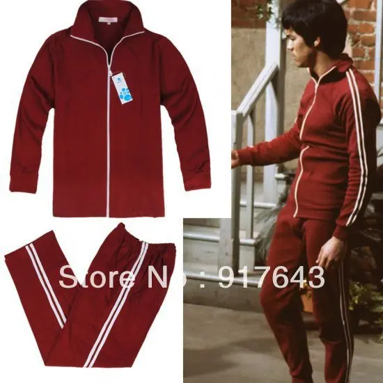 bruce lee longstreet red tracksuit kung fu suits uniform|tracksuit  womens|suit dollsuit jackets for kids - AliExpress