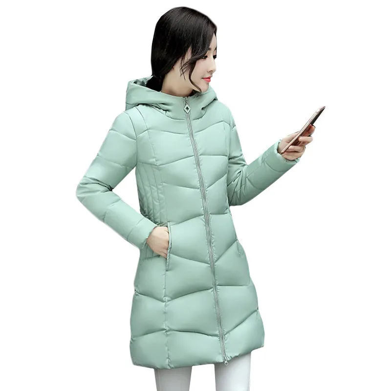 

Women Winter Jacket Coat 2019 New Fashion Hooded Warm Cotton-padded Jacket Plus Size Down Parkas Female Basic Coats K657