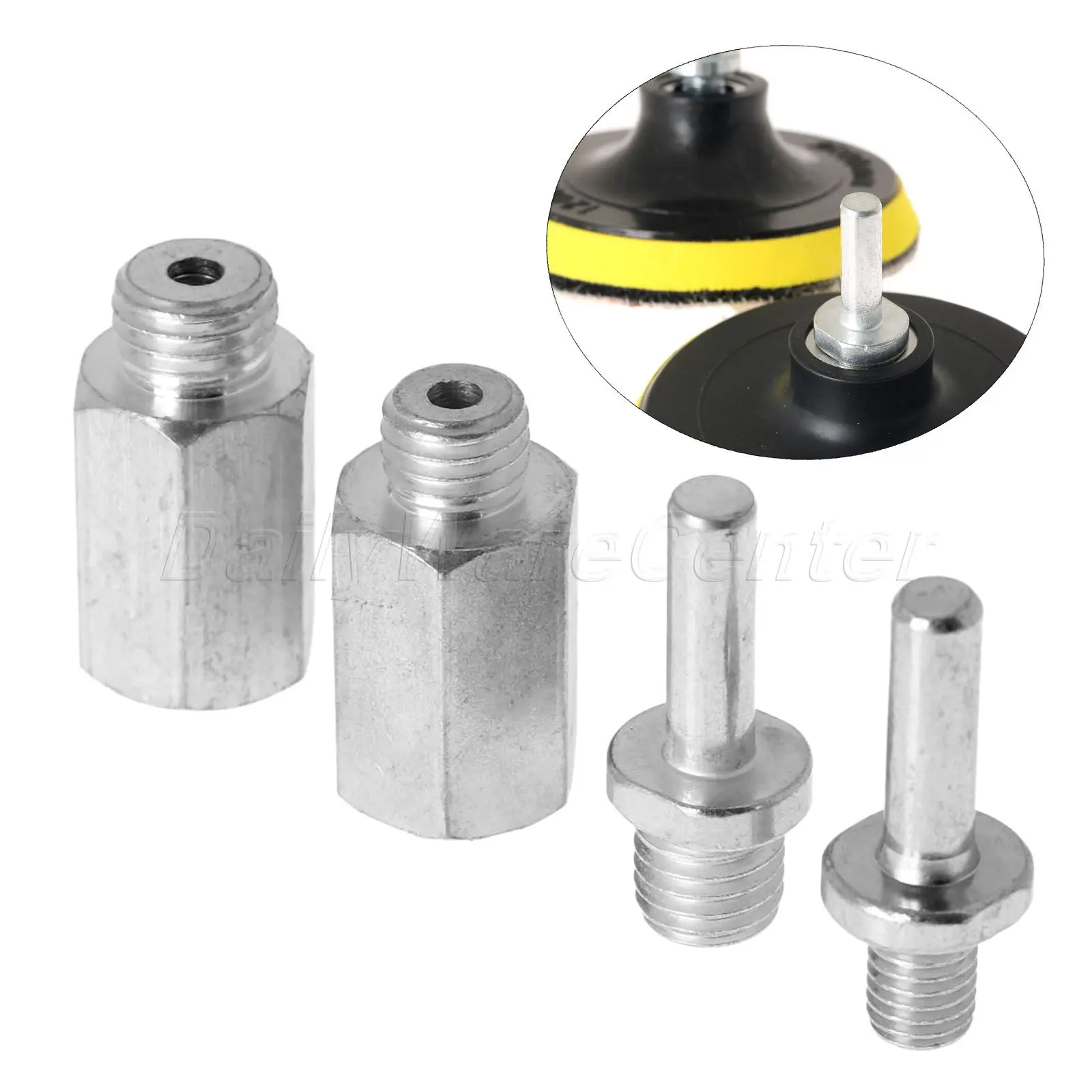 Buy Steel M10 M14 Drill Adapter Thread For Polishing