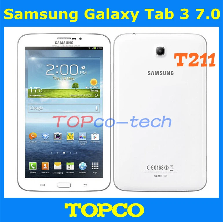 Samsung Galaxy Tab 3 7,0 разблокированный Android T211 3g двухъядерный мобильный телефон планшет 7," 3.2мп wifi gps 8 Гб Прямая поставка
