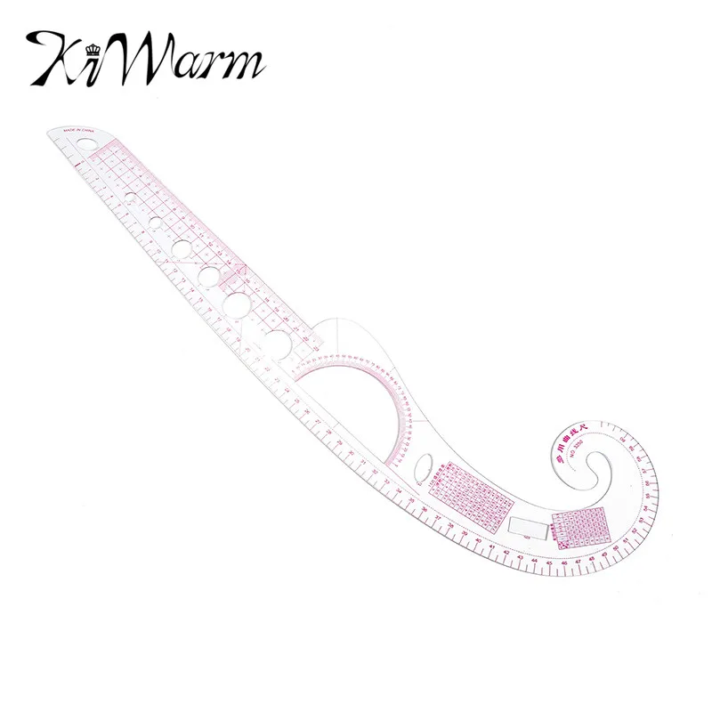 

KiWarm Transparent Plastic French Curve Metric Sewing Ruler Measure For Dressmaking Tailor Grading Curve Rule Pattern Making
