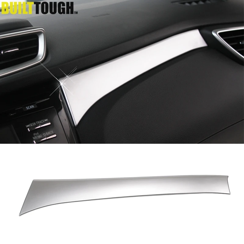 

For Nissan Qashqai J11 2014 2015 2016 2017 Rogue Sport Chrome Glove Box Panel Trim Center Console Dashboard Cover Molding Matte
