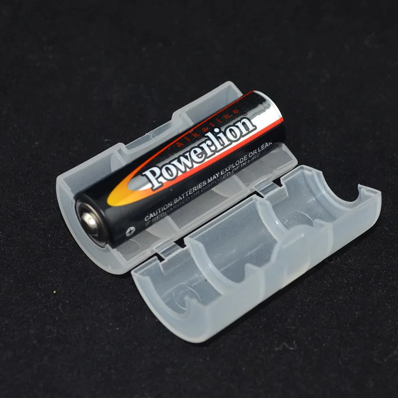 

1pcs Cell Adapter Battery Holder Case Box Convert AAA To C Size Diy Power Bank Battery Holder White Transparent Cover