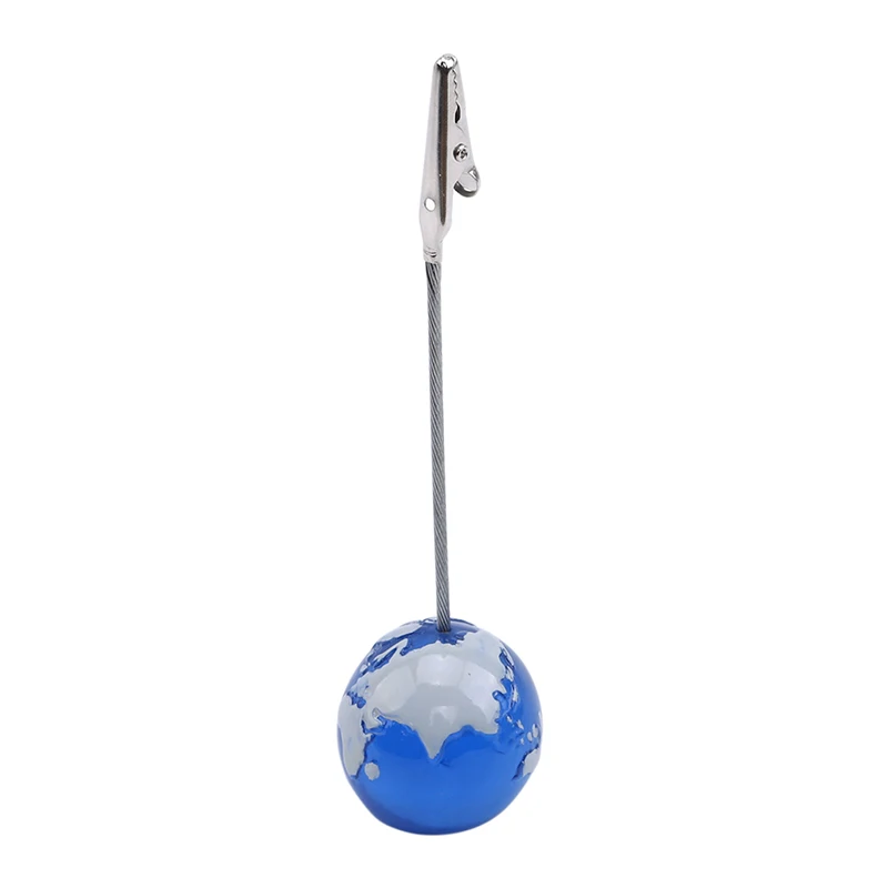 Home Supplies Ransparent Blue Map Earth Base Crocodile Mouth Note Clip Office Tools Home Tools Storage Clip