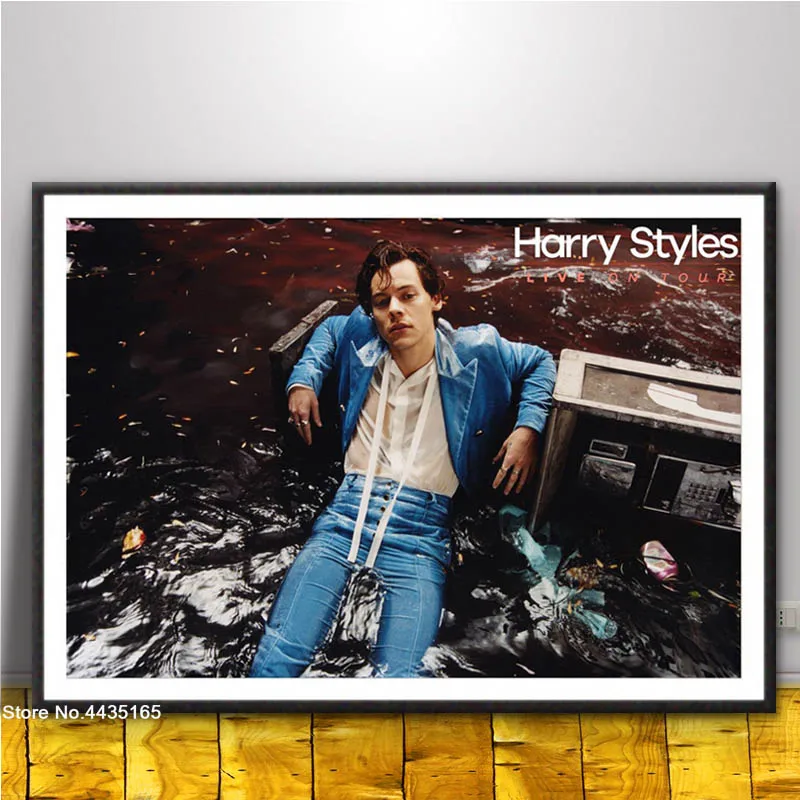 Плакаты и принты Harry Styles», певица звезда альбом музыка постер Live Холст Картина Wall Art печати для Гостиная домашний декор