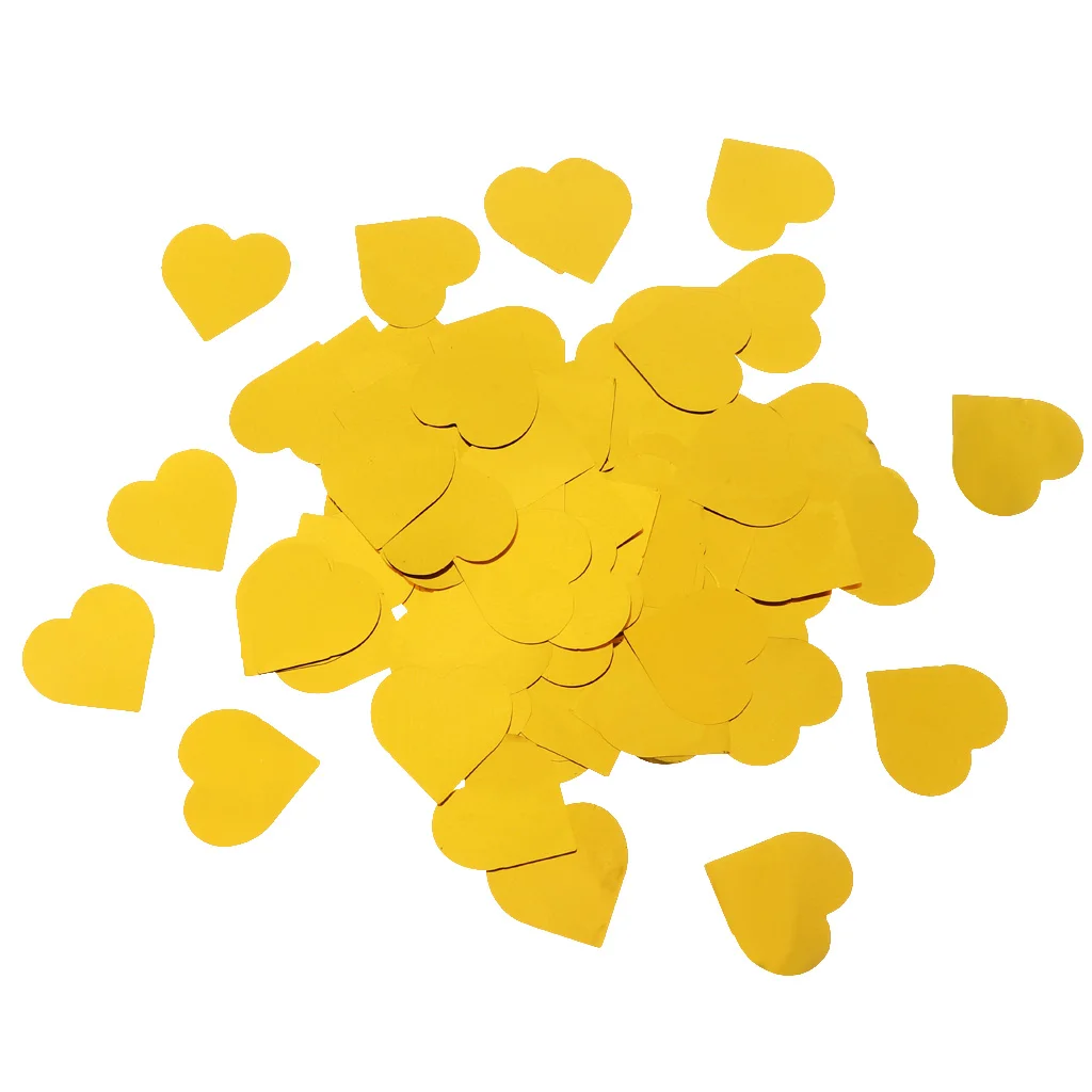 Glod Пластик Confettis Романтический металлический сердце настольный конфетти-блестки бросали брызгает воздушный шар наполнитель для свадьбы, помолвки - Цвет: Glod