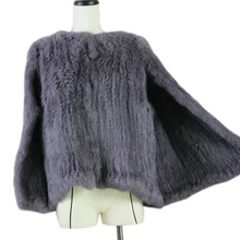 Австралия новые оригинальные цвета толстый вязаный с натуральным кроличьим Меховая куртка Для женщин зимние теплые модные/леди шуба harppihop