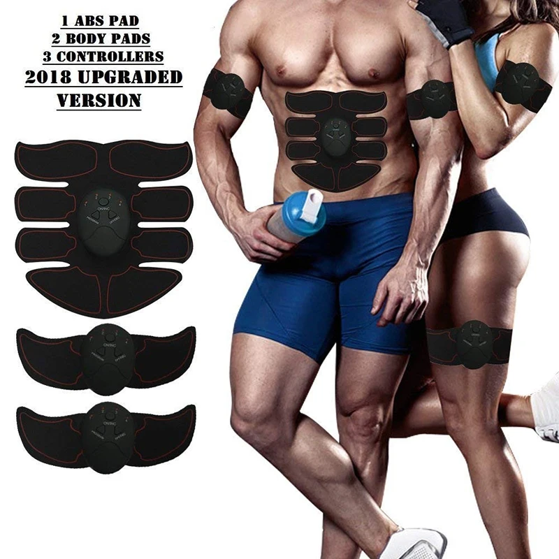 

Electric Muscle Stimulator Training Machine Abdominal Muscle Trainer Body Slimming Burning Exerciser Body Building Massager