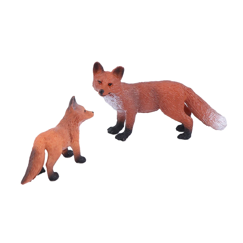 Мини моделирование модели Красной лисы домашний сад статуи украшения фигурка лес украшения развивающие игрушки подарок для детей