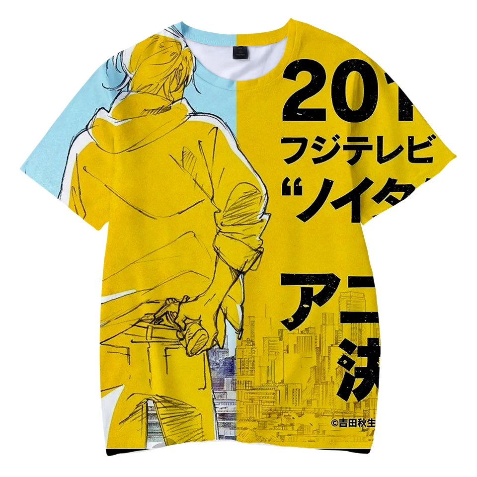 NEW 3D BANANA FISH fashion Tshirt Yellow Kpop Casual hot Style Boys and Girls Tshirts trend Summer Anime Soft Kids Tshirt