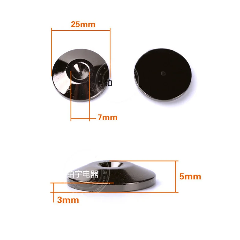 High-grade pure copper 24K black nickel sound speaker shelf tripod rack shock-nails foot pad film washer1
