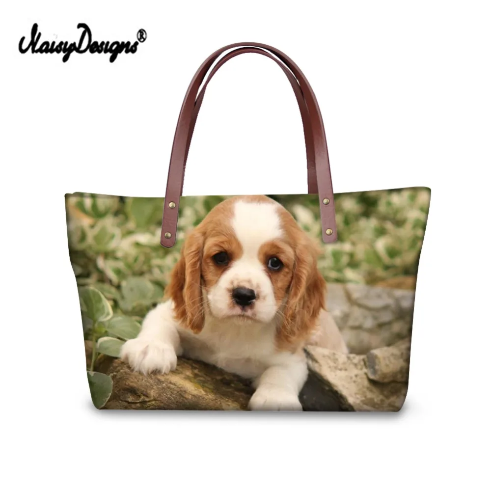 Бесшумный дизайн американский кокер принт женские сумки для перевозки складная сумка для женщин шоппинг кошелек на плечо длинный Bolsas основной Femme