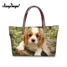 Бесшумный дизайн американский кокер принт женские сумки для перевозки складная сумка для женщин шоппинг кошелек на плечо длинный Bolsas основной Femme