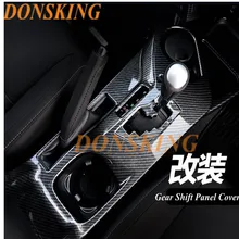 Углеродное волокно Цвет внутренняя панельная Накладка для коробки передач отделка Набор для Toyota RAV4