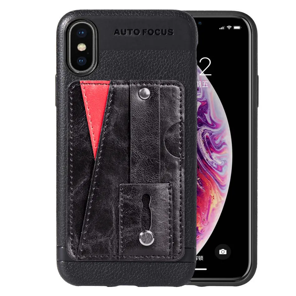 Чехол для телефона Apple IPhone X XR Xs 11 Pro Max 8 7 6 6S Plus, задняя крышка, слот для карт, Fundas, подставка для мужчин, Бизнес Стиль, Капа, P05E