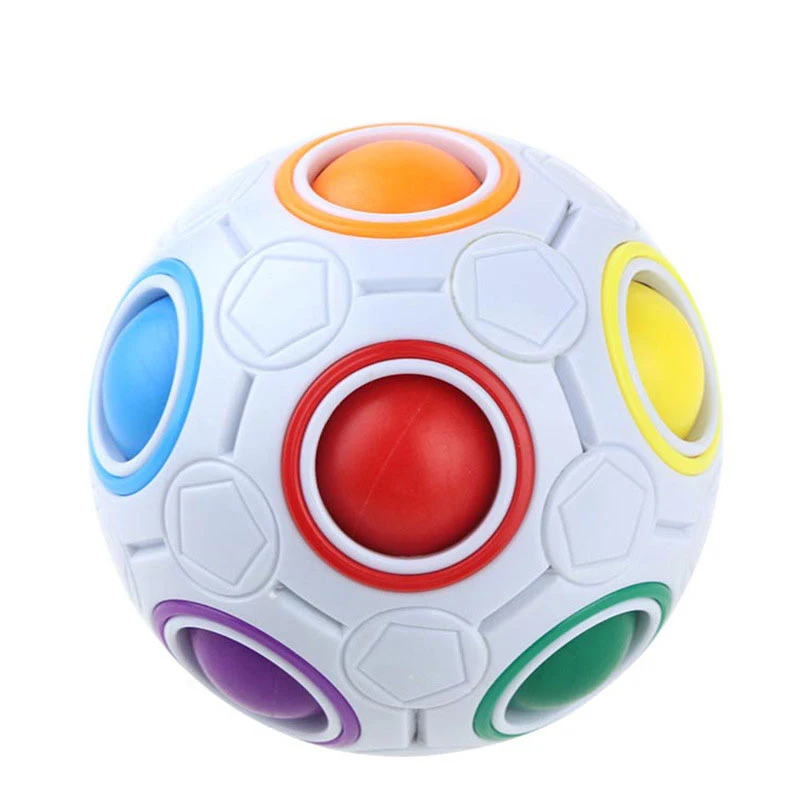 

Fashion Fun Creative Spherical Speed Rainbow Puzzles Ball Football Educational Learning Puzzle Toys for Children Adult New Sale