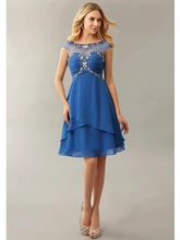 Elegante A-line Chiffon Cocktailkleid Bateau Kurze Länge Party-kleid 2016 Tiered Kristall Faltete Sleeveless Abendkleid cd10292
