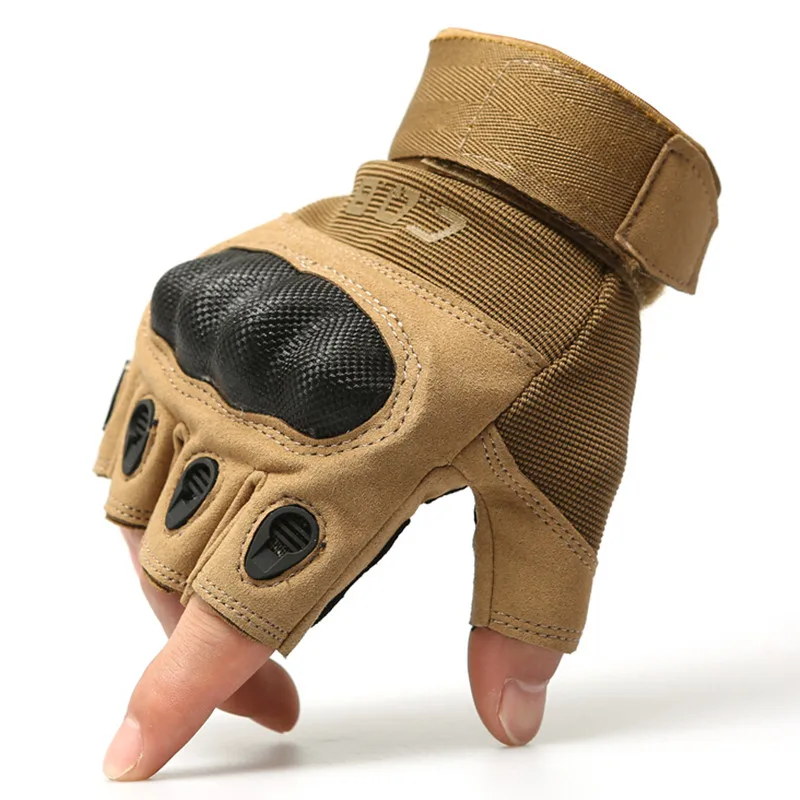 

Outdoor Tactical Gloves Semi-finger Carbon Fiber Tortoise Shell Slip-resistant Gloves Military Combat Gloves