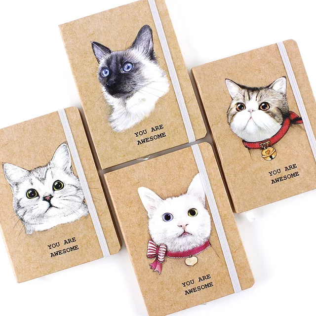 cat print gifts poster joudoo vintage hardcover notebook a5 a6 a7 kawaii cat print daily notepad office school supplies composition cat print gifts poster joudoo vintage hardcover notebook a5 a6 a7 kawaii cat print daily notepad office school supplies composition