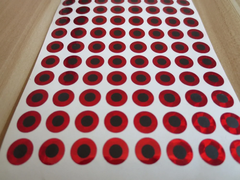 2d Flat Stickon Fishing Lure Eyes 500pcs 3mm 4mm 5mm Red Eyes Jigs