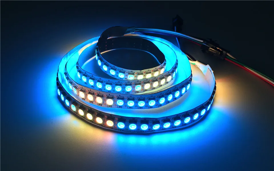 DC5V WS2812 встроенный IC WS2812B Светодиодная лента RGB 5050 полноцветная 30/60/144 пикселей