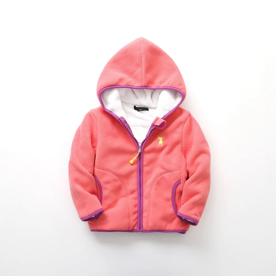 Пальто для маленьких мальчиков зима пальто и куртки для девочек маленьких мальчиков куртка с капюшоном Теплая Флисовая детская верхняя одежда для детей Одежда для девочек - Цвет: Pink