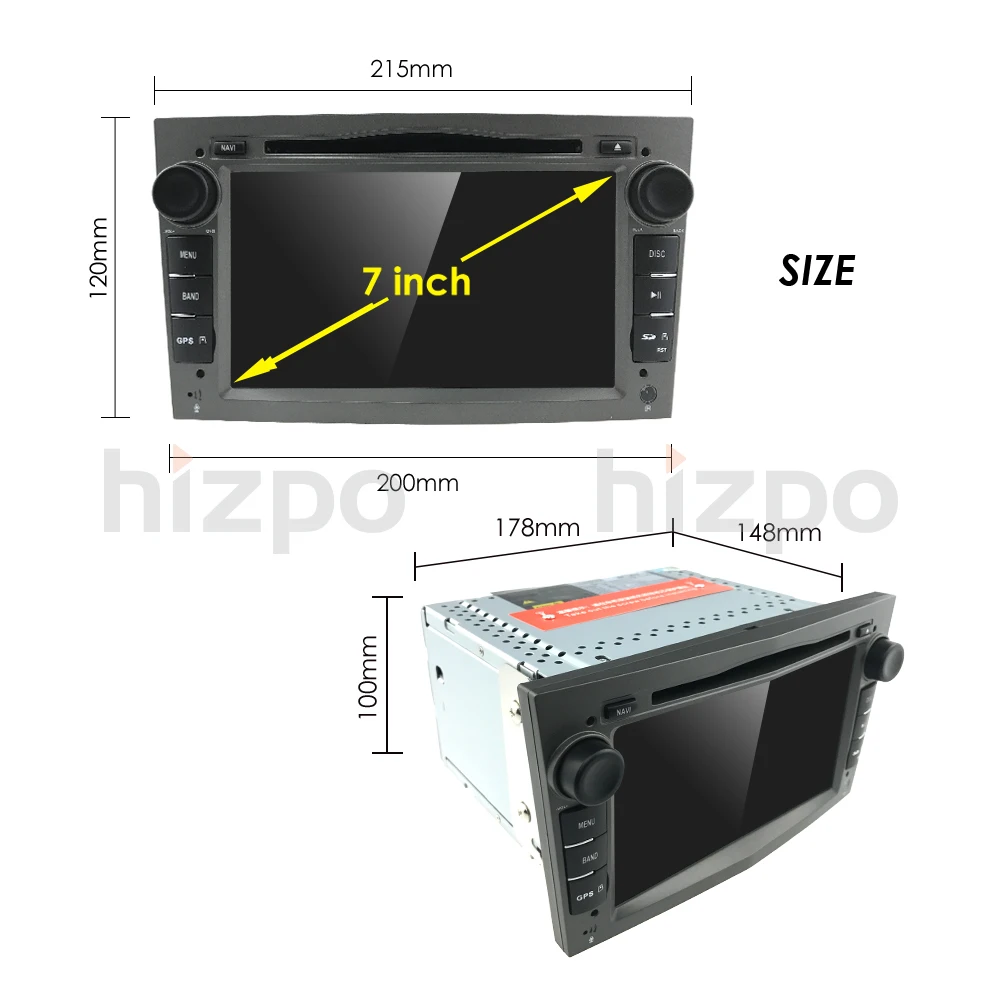 1024*600 четырехъядерный 2din Android 9,0 2G+ 16G PX5 автомобильный dvd-плеер для Opel Corsa Vectra C D Meriva Vivaro Tigra Signum радио gps Navi