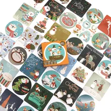 Christmas Greeting Stickers Travel Decorative Stationery Stickers Ocean whale sticker Scrapbooking DIY Diary Album 46pcs/box 46pcs 1pack stationery stickers forest fruit animals diary planner decorative mobile stickers scrapbooking diy craft stickers